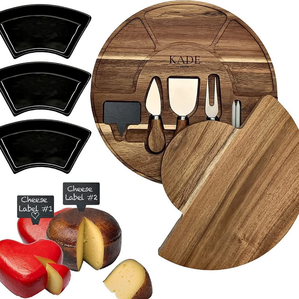 KADE Charcuterie Cheese Board with Knife and Condiments Set Brand New Sealed - Picture 2 of 3